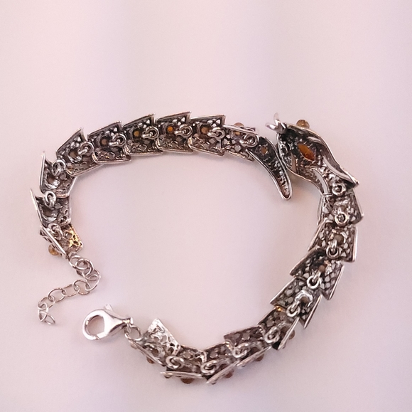 Sterling sliver and Baltic amber bracelet - Picture 4 of 4